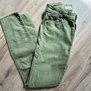 MOTHER denim high waisted the looker denim fray